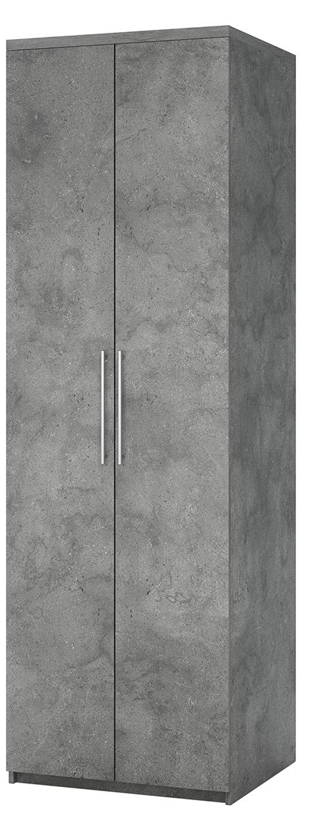 Изображение товара Шкаф распашной Гамма Мелодия МШ-21 2 двери из ЛДСП серый с полкой