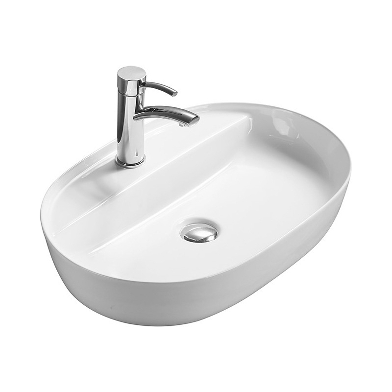 Изображение товара Раковина накладная SANTILINE SL-1082 Белая овальная 62x41 см