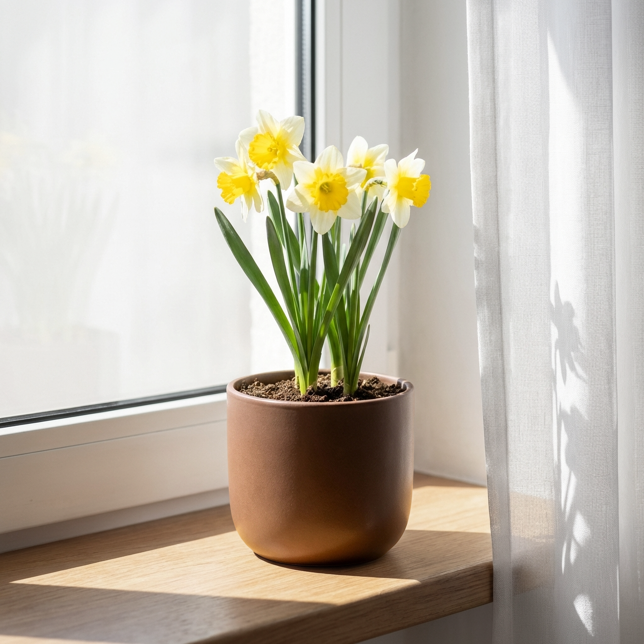 Изображение товара Нарцисс ø10 см 3 шт. в горшке - ярко-желтые цветы Изображение товара Нарцисс ø10 см 3 шт. в горшке - ярко-желтые цветы