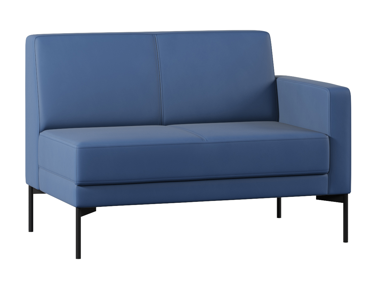 Изображение товара Диван модульный ПРОЕКТИКА Статус 2-местный 80x84x80 см эко-кожа синий