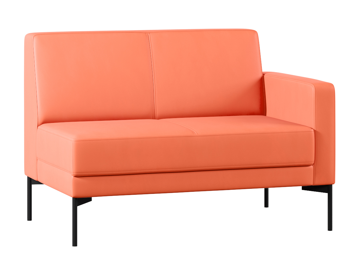 Изображение товара Диван модульный ПРОЕКТИКА Статус 80x84x80 см, эко-кожа оранжевая