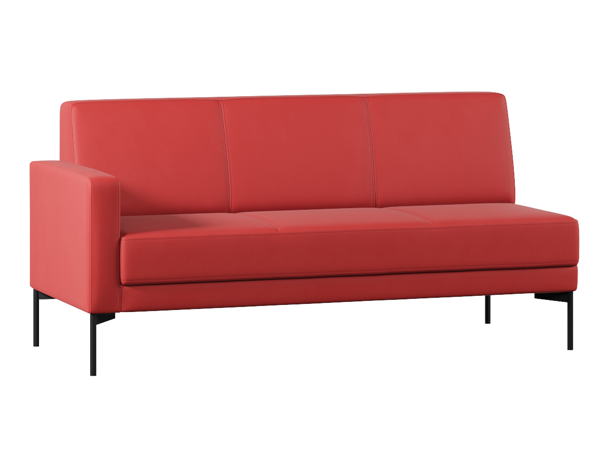 Изображение товара Диван модульный Проектика Статус правый 185x84x80 см эко-кожа цвет красный Изображение товара Диван модульный Проектика Статус правый 185x84x80 см эко-кожа цвет красный