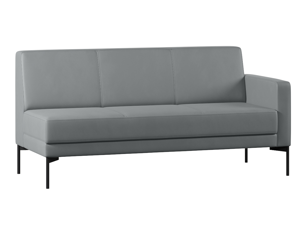 Изображение товара Диван модульный ПРОЕКТИКА Статус 3 места эко-кожа серый