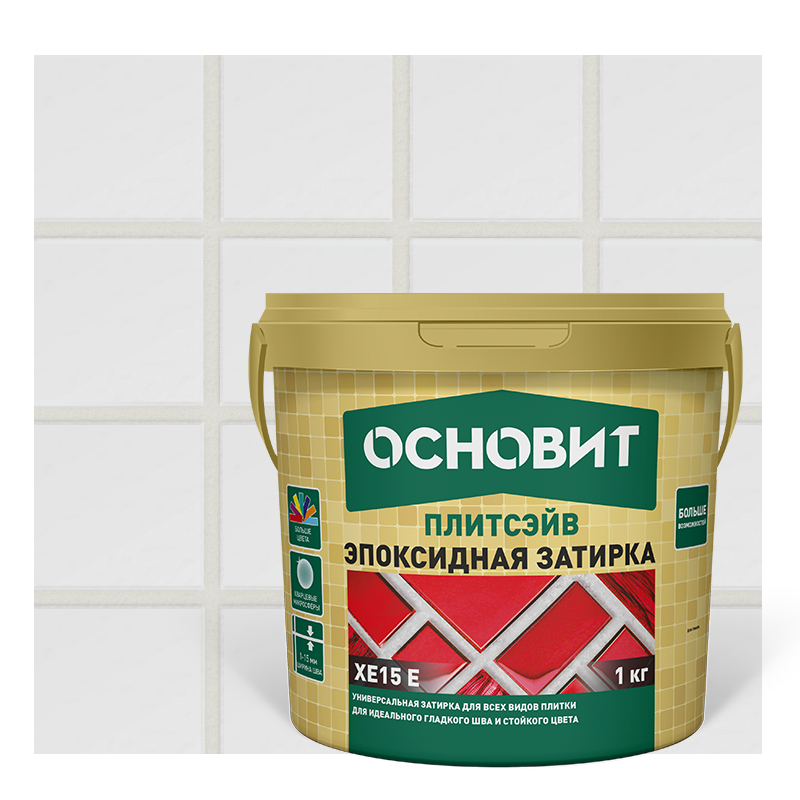 Изображение товара Эпоксидная затирка Основит 105 цвет светлая платина 1 кг