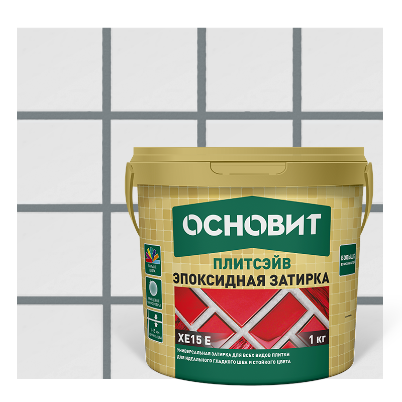 Изображение товара Эпоксидная затирка Основит 117 цвет асфальт 1 кг
