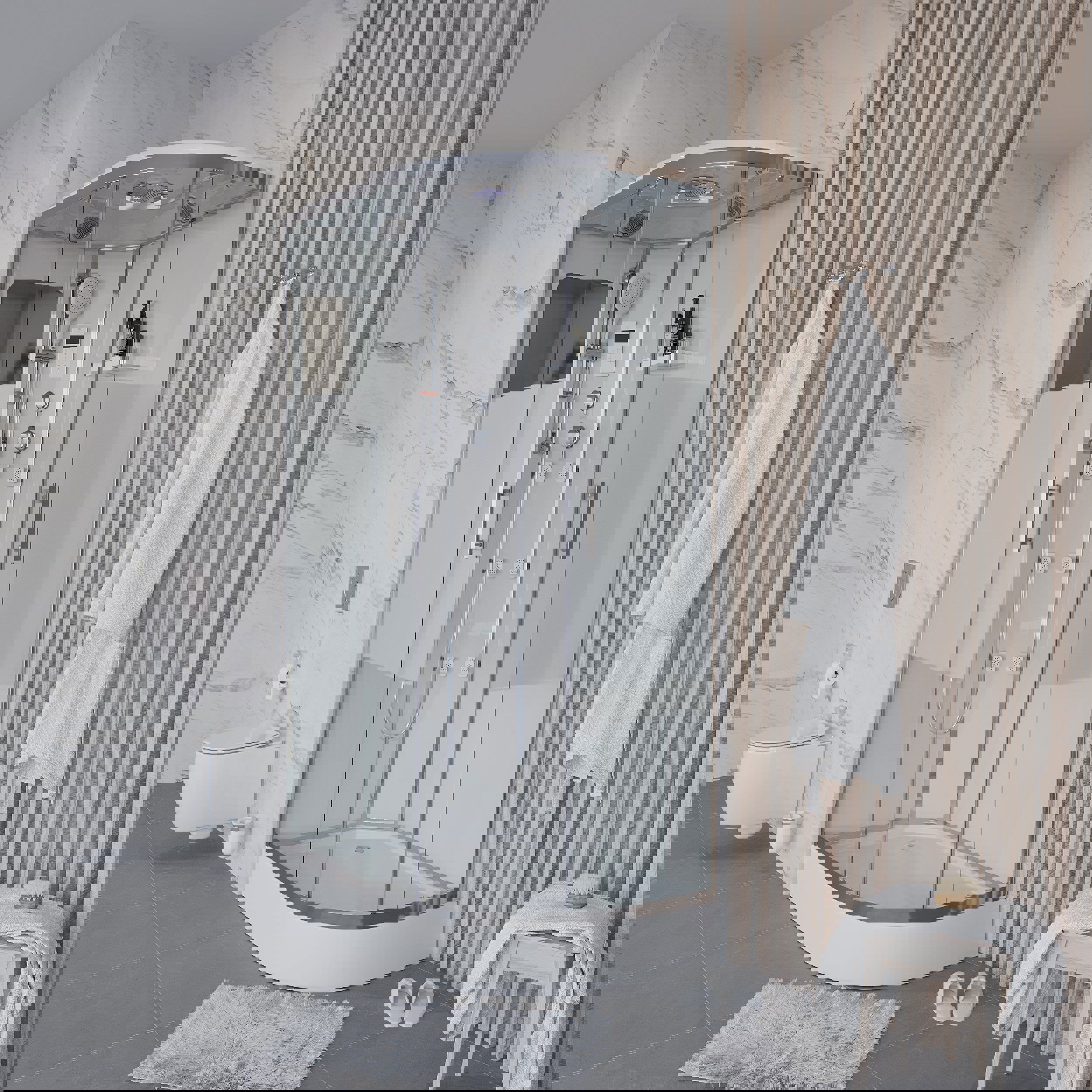 Изображение товара Душевая кабина Niagara NG-303-01L низкий поддон 120x80 см с гидромассажем