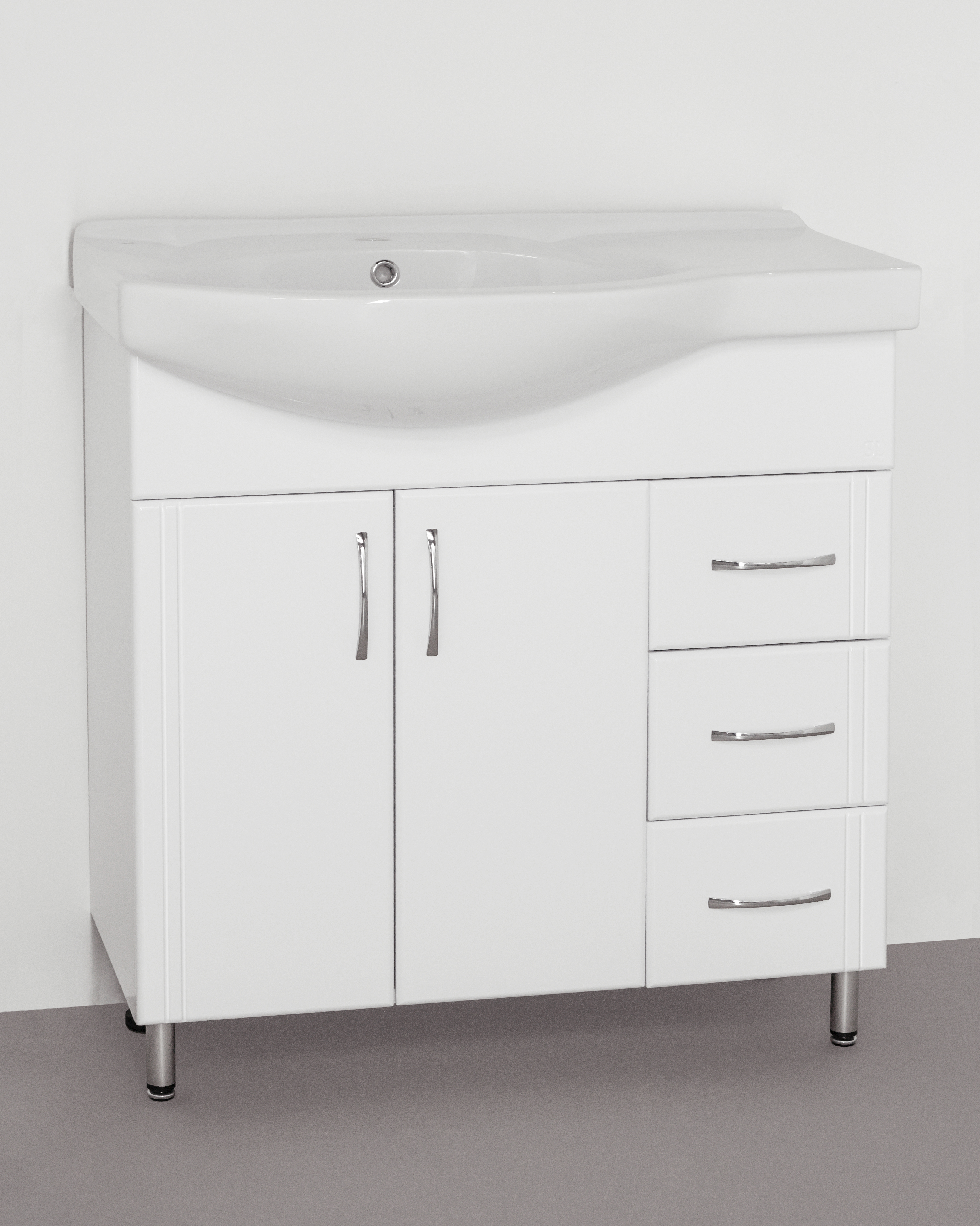 Изображение товара Тумба STYLE LINE Эко стандарт 80x85x38 белая с 3 ящиками