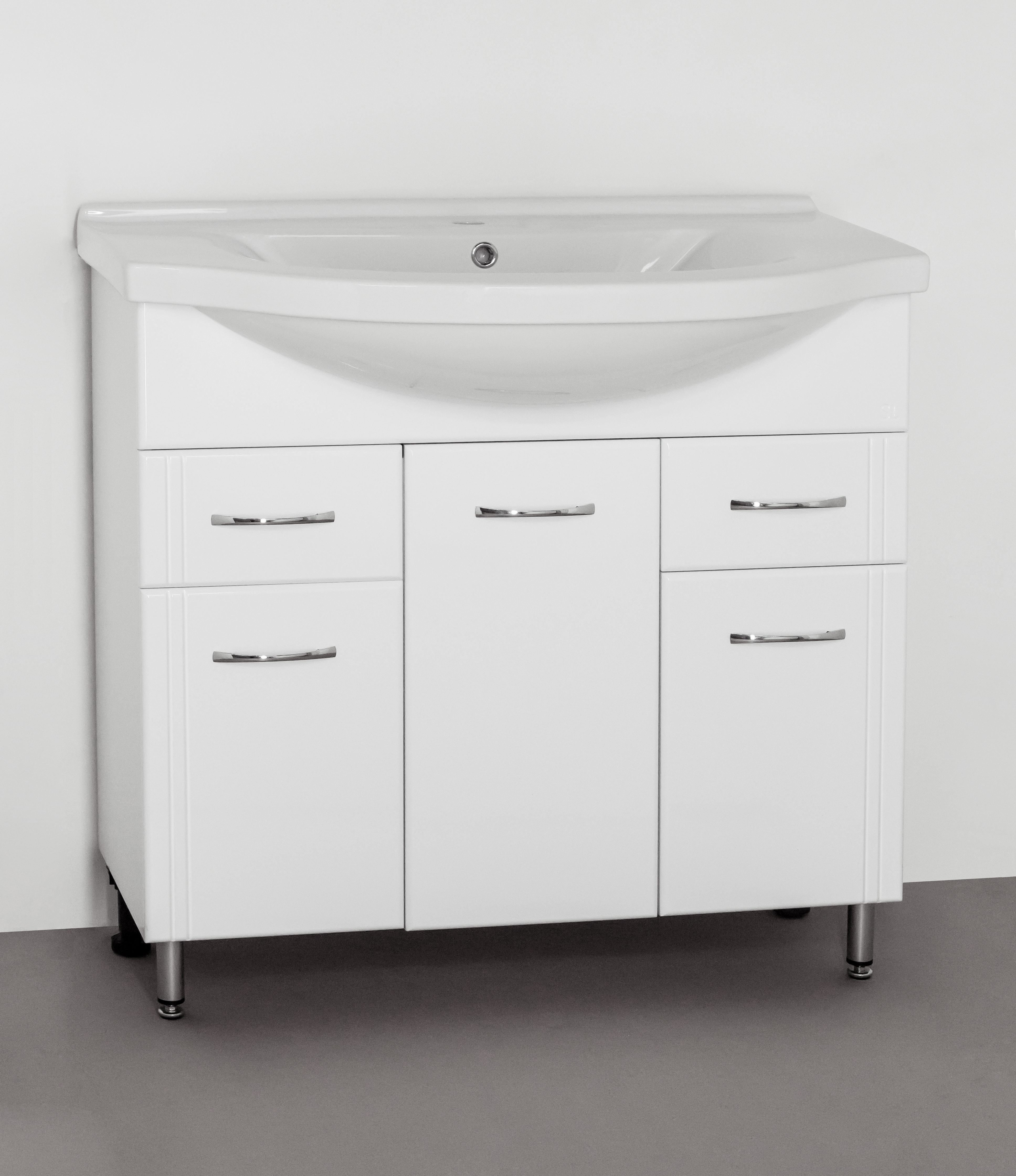 Изображение товара Тумба под раковину напольная Style line ЛС-00000110 86.8см цвет белый