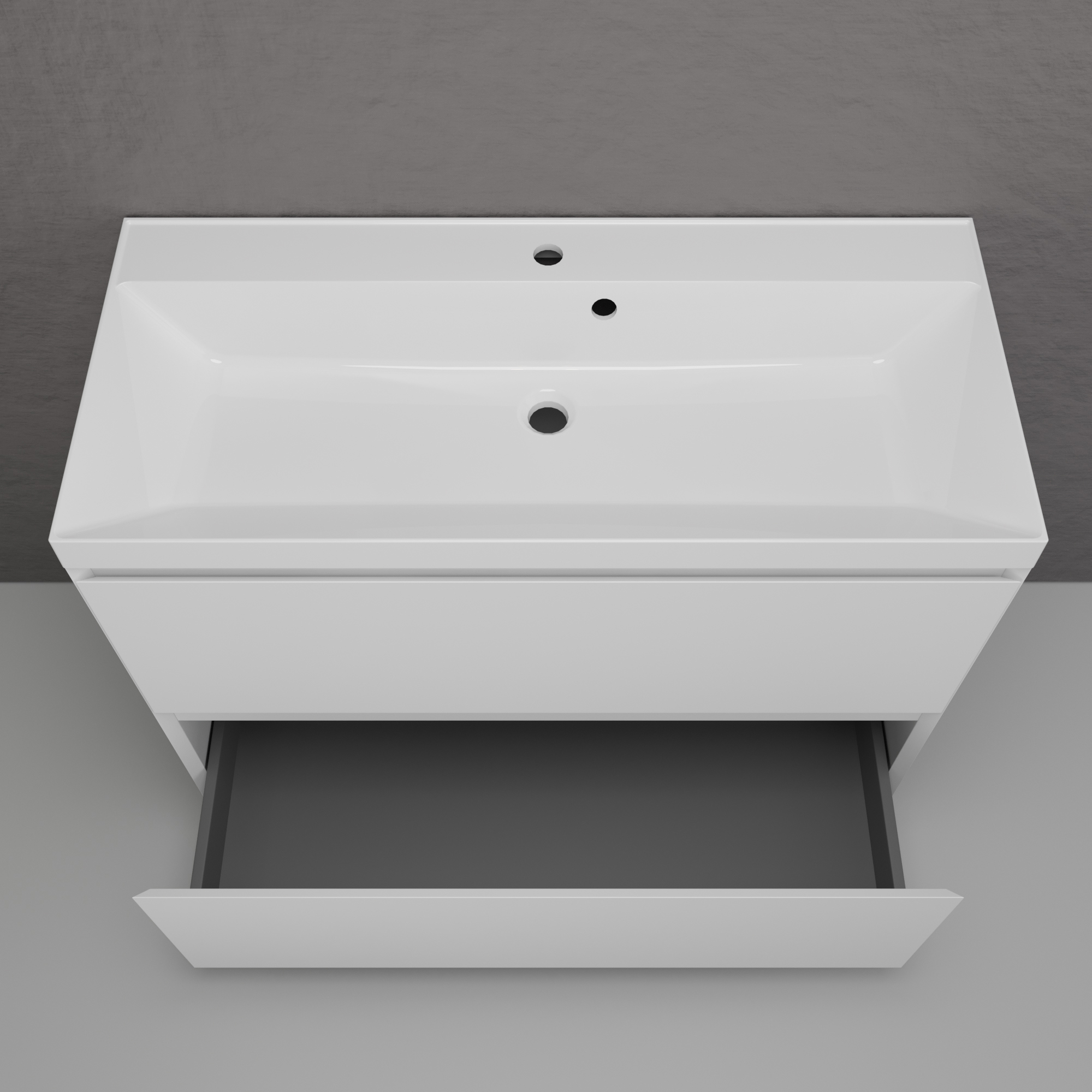 Изображение товара Тумба под раковину напольная Style line ЛС-00002368 100см цвет белый матовый