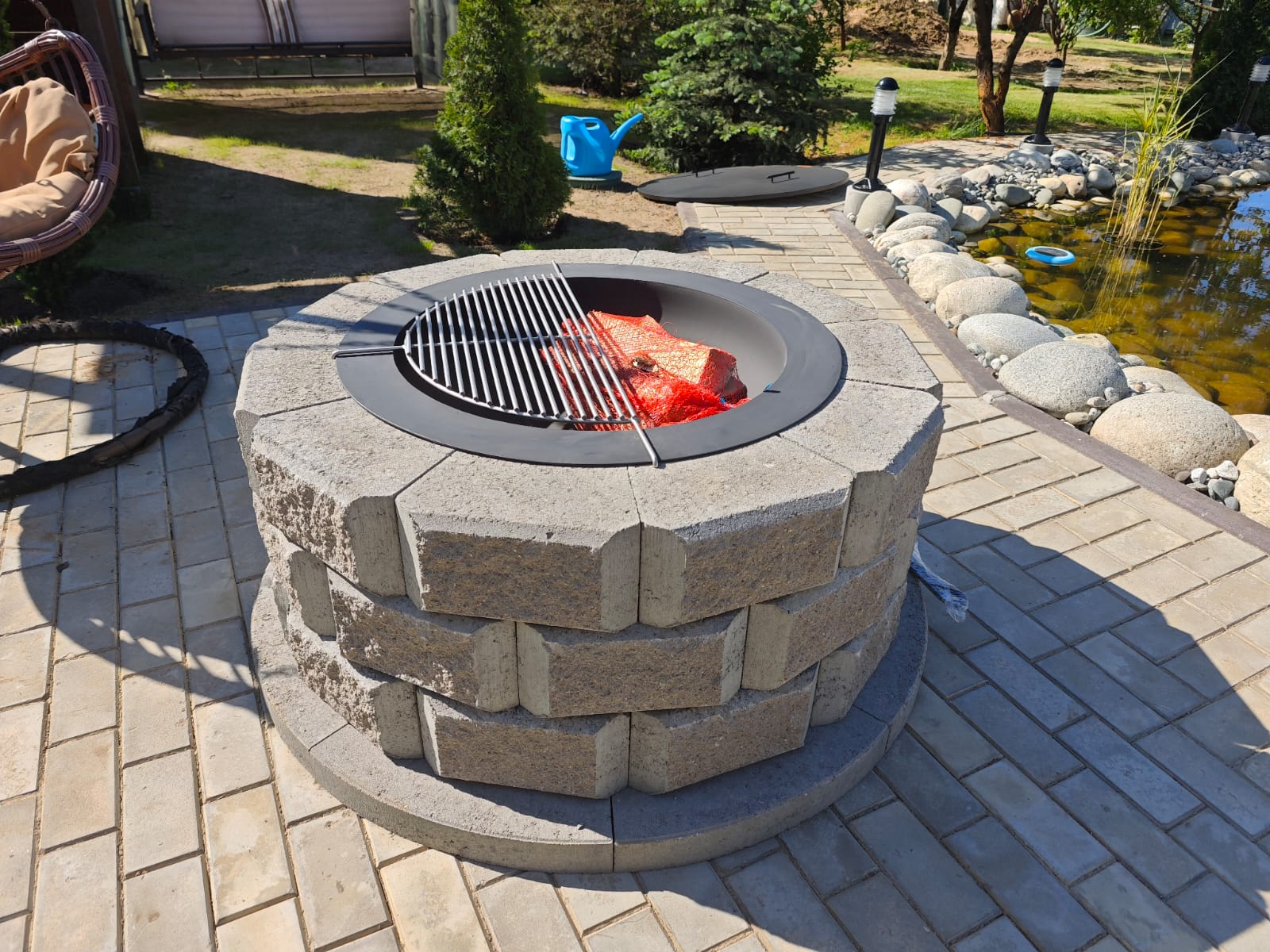 Изображение товара Костровой очаг Grillit Ring110 3 ряда 110x110x51 см серый