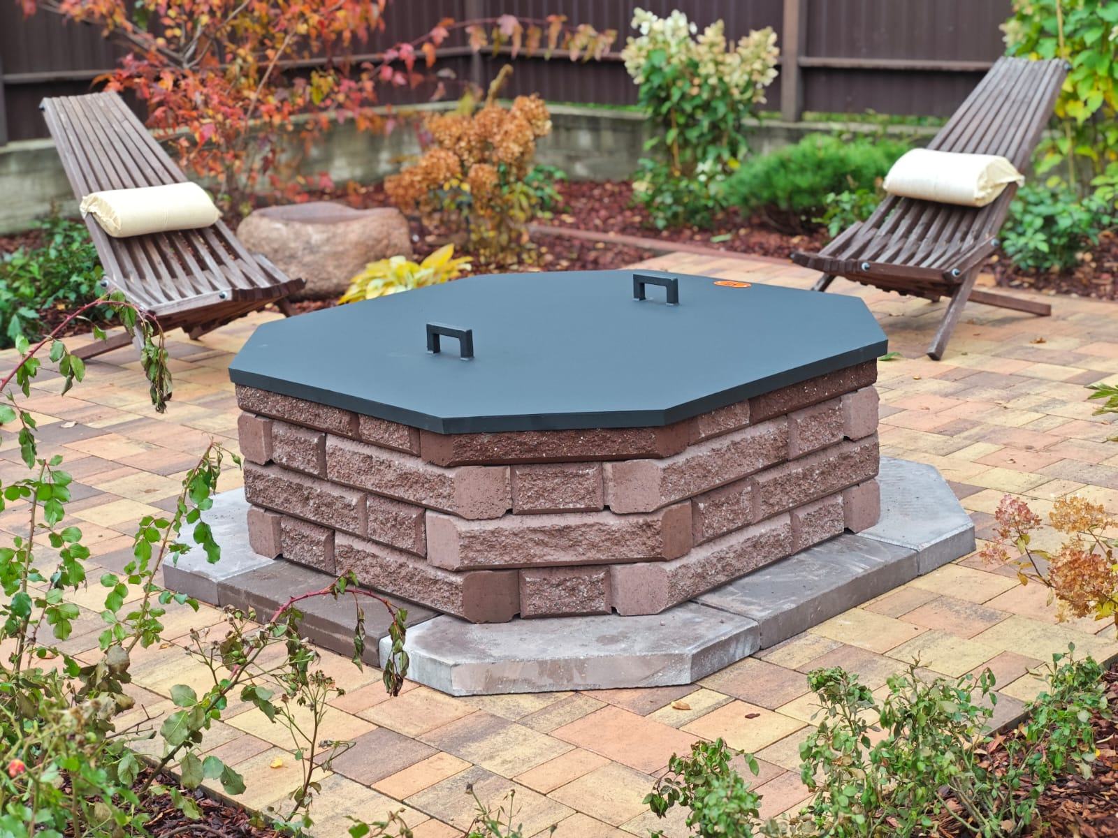 Изображение товара Костровой очаг Grillit 120x120x40 см 4 ряда коричневый