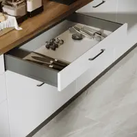 Изображение товара Выдвижной ящик с доводчиком 80x11x50 см KONSENSA ЛДСП/металл цвет серый Изображение товара Выдвижной ящик с доводчиком 80x11x50 см KONSENSA ЛДСП/металл цвет серый