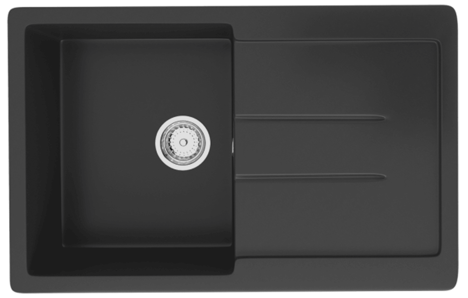 Изображение товара Кухонная мойка ULGRAN U-507-344 черного цвета односекционная