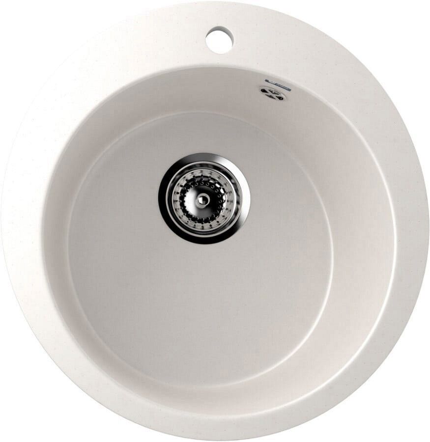 Изображение товара Мойка для кухни Ulgran U-405-331 белая из искусственного камня, врезная