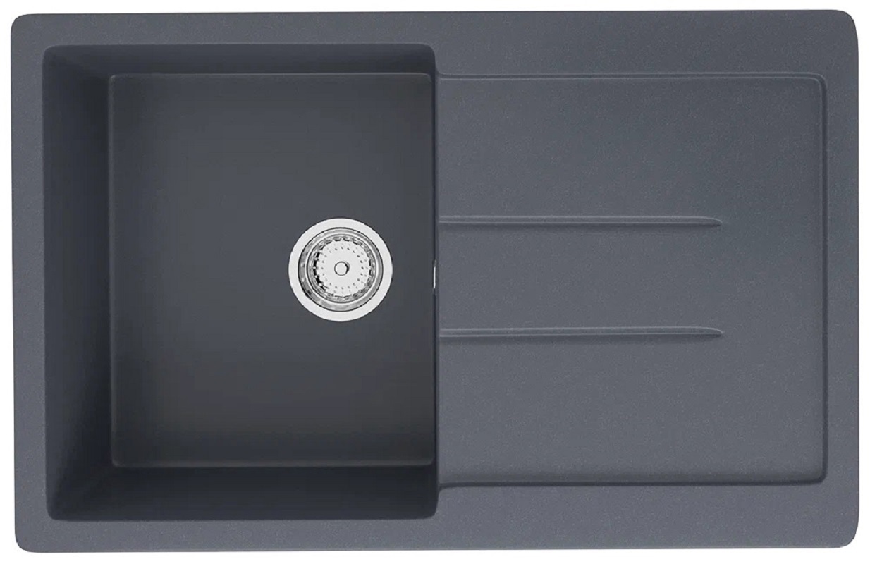 Изображение товара Мойка кухонная Ulgran U-507-343 антрацит, односекционная, врезная
