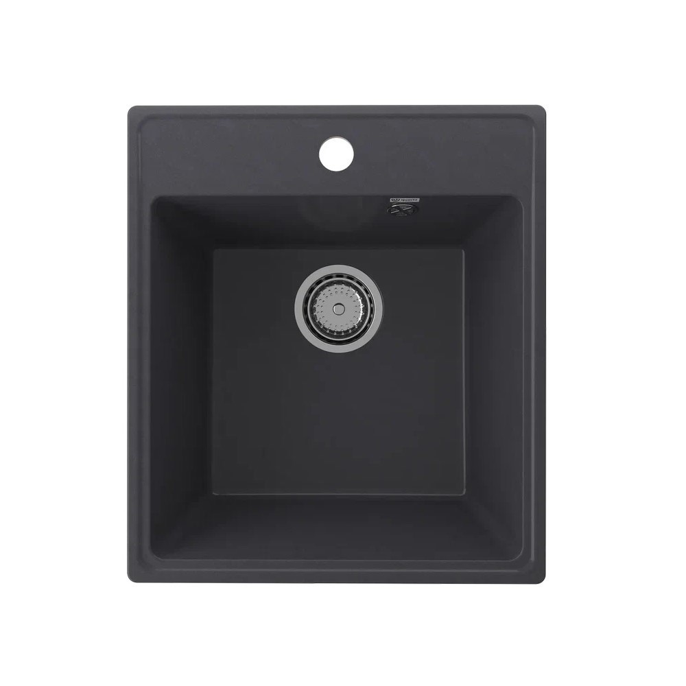 Изображение товара Врезная мойка Ulgran Forte 425-08 42.50x48.50x20 см искусственный камень цвет черный Изображение товара Врезная мойка Ulgran Forte 425-08 42.50x48.50x20 см искусственный камень цвет черный