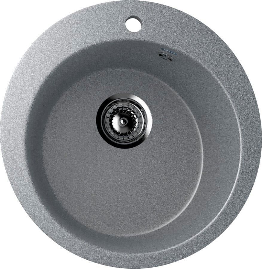 Изображение товара Круглая кухонная мойка Ulgran U-405-309 из искусственного камня серого цвета Изображение товара Круглая кухонная мойка Ulgran U-405-309 из искусственного камня серого цвета