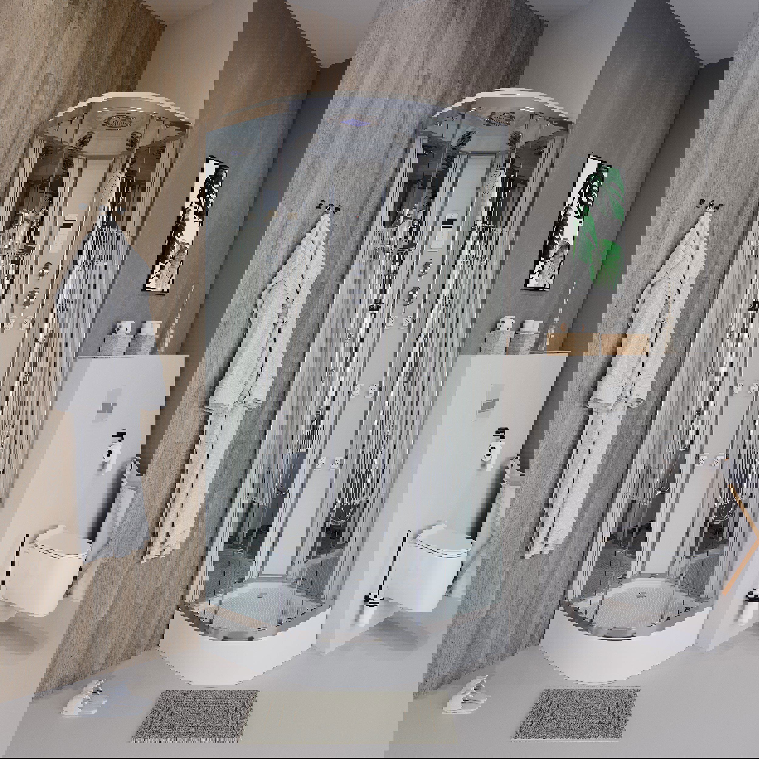 Изображение товара Душевая кабина Niagara Ultra NG-701-01 низкий поддон 90x90 см гидромассаж электронный пульт Изображение товара Душевая кабина Niagara Ultra NG-701-01 низкий поддон 90x90 см гидромассаж электронный пульт