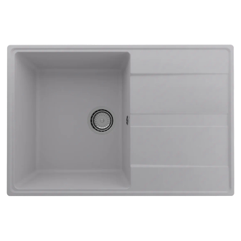 Изображение товара Врезная мойка Ulgran Prima 750-04 75x50x20 см искусственный камень цвет белый Изображение товара Врезная мойка Ulgran Prima 750-04 75x50x20 см искусственный камень цвет белый