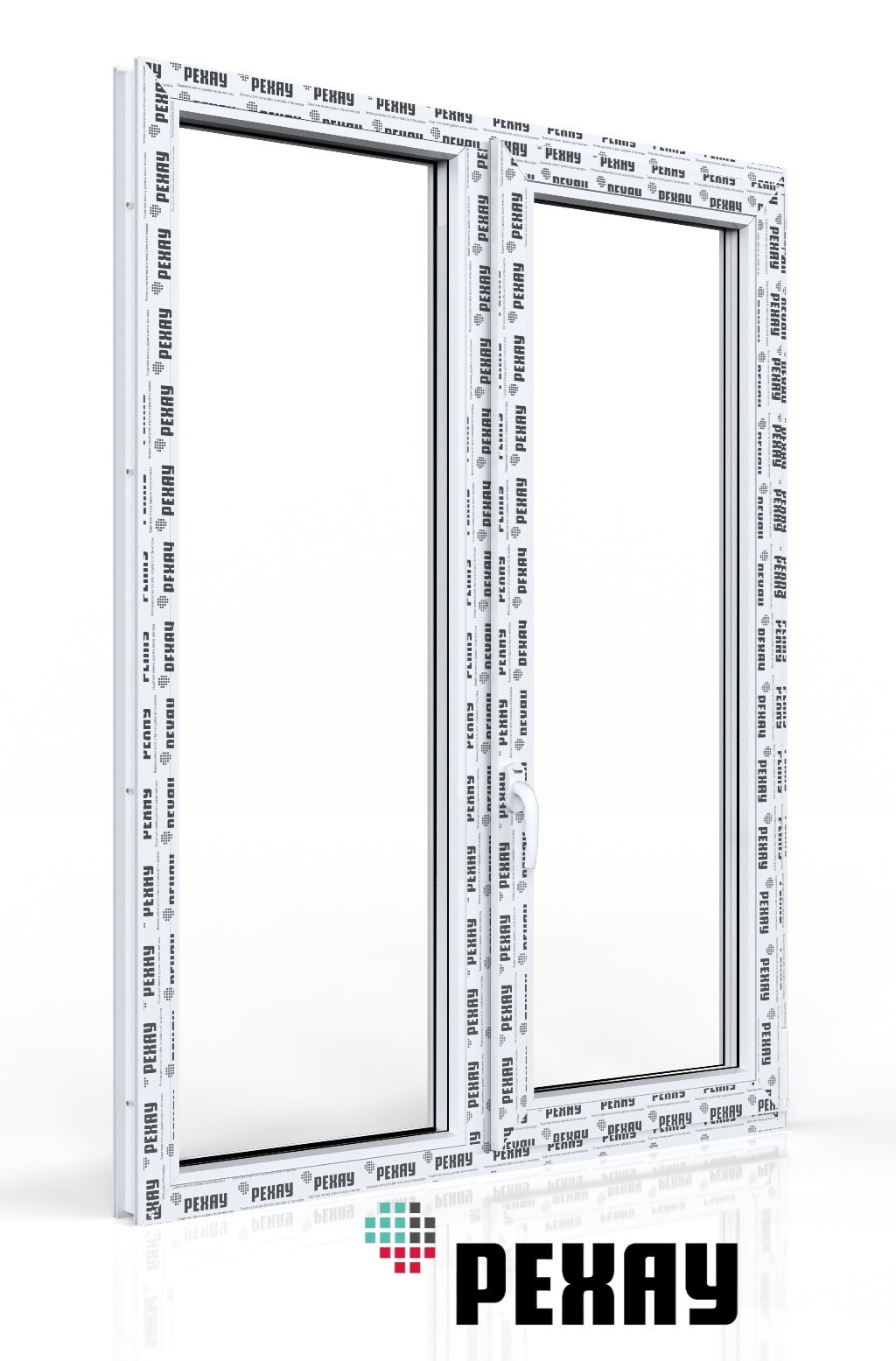Изображение товара Пластиковое окно + моск сетка Рехау Grazio профиль 70мм 1500x1200мм глухое левое/ поворотно-откидное правый