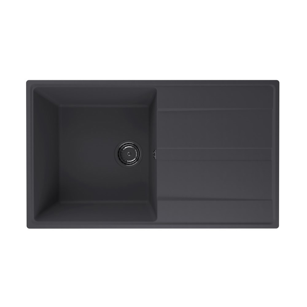 Изображение товара Врезная мойка Ulgran Prima 850-08 85x50x22 см искусственный камень цвет черный