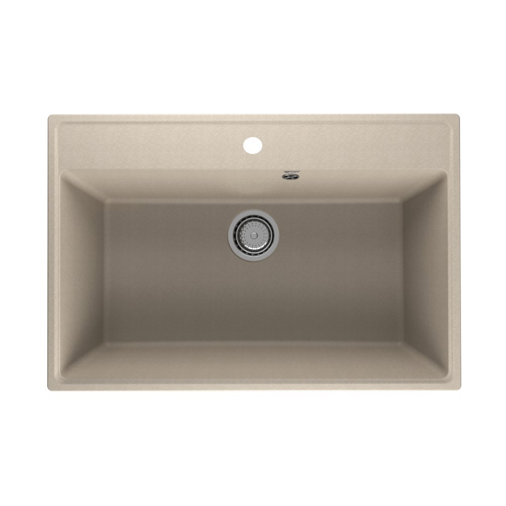 Изображение товара Врезная мойка Ulgran Forte 760-03 76x51x22 см искусственный камень цвет бежевый Изображение товара Врезная мойка Ulgran Forte 760-03 76x51x22 см искусственный камень цвет бежевый