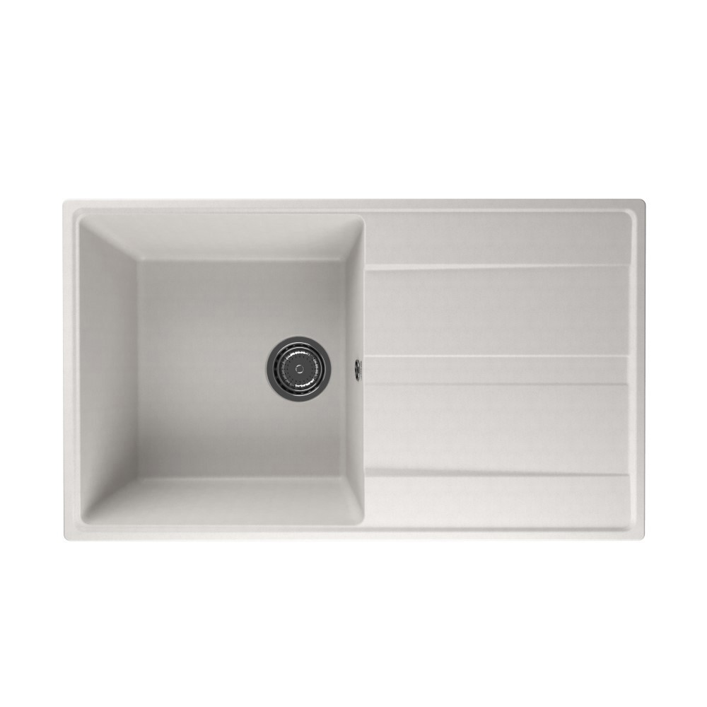 Изображение товара Врезная мойка Ulgran Prima 850-01 85x50x22 см искусственный камень цвет белый Изображение товара Врезная мойка Ulgran Prima 850-01 85x50x22 см искусственный камень цвет белый