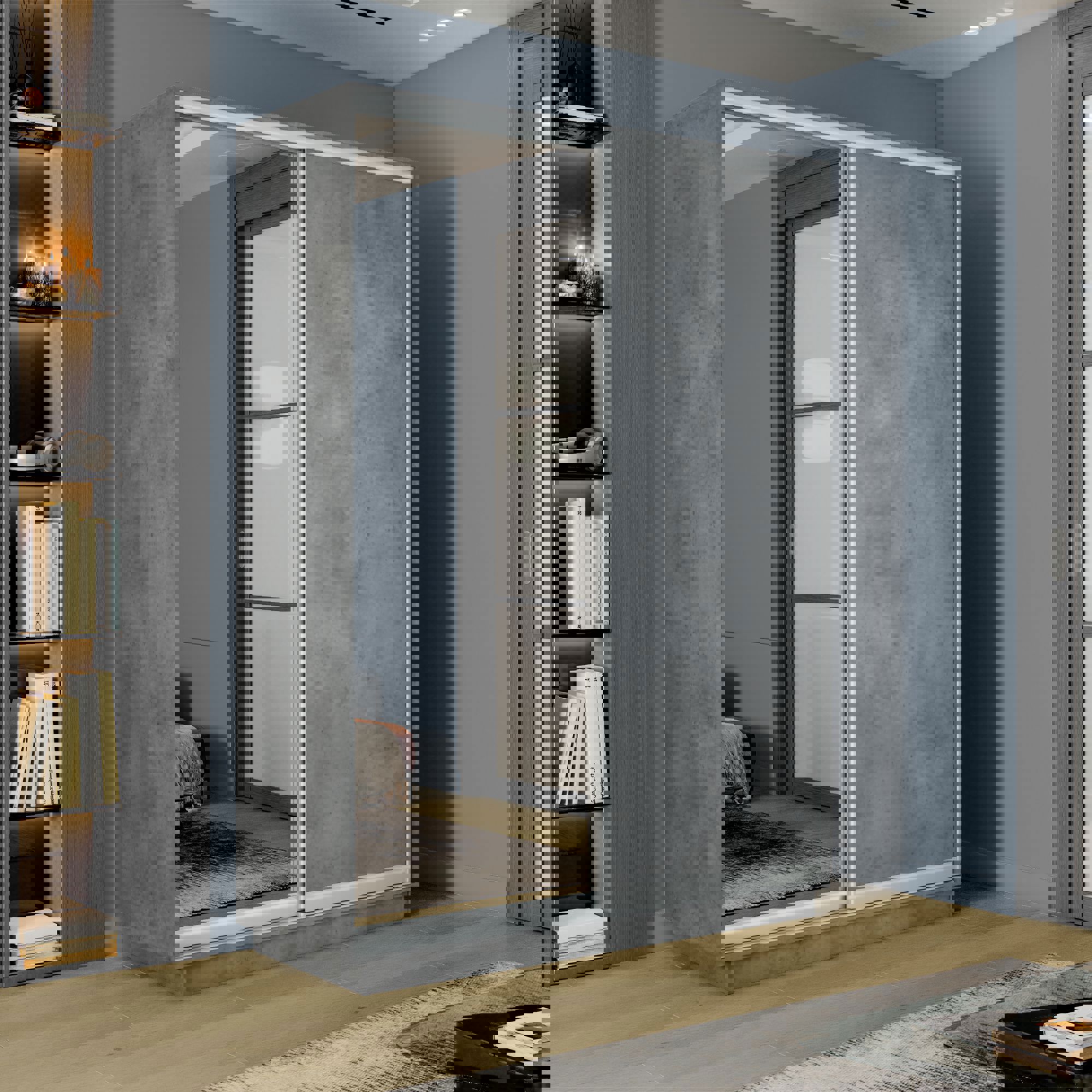 Изображение товара Шкаф-купе с зеркалом МК Е1-Юг Экспресс 220x120x60 см Изображение товара Шкаф-купе с зеркалом МК Е1-Юг Экспресс 220x120x60 см