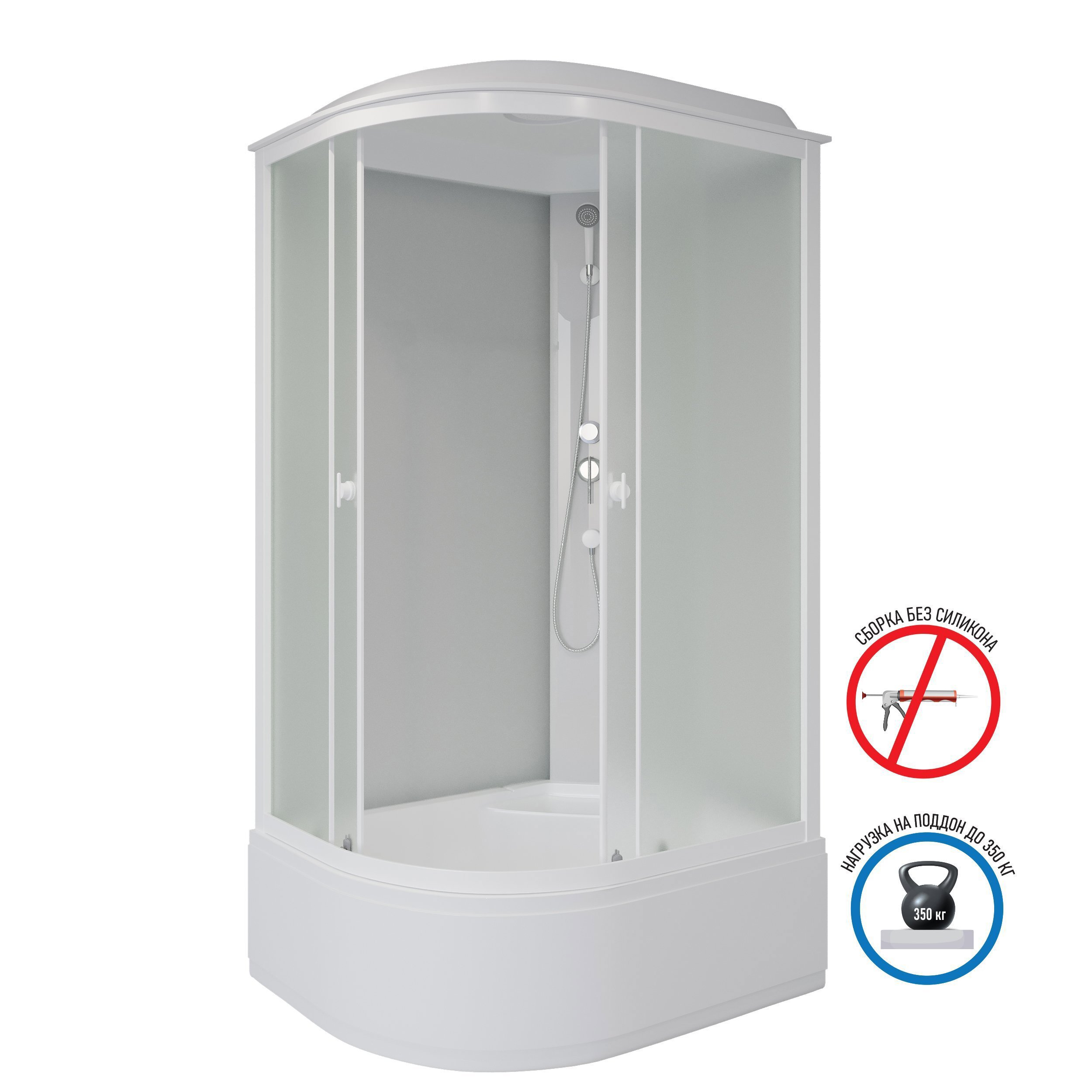 Изображение товара Душевая кабина Niagara Promo P120/80/40R/MT высокий поддон 120x80см