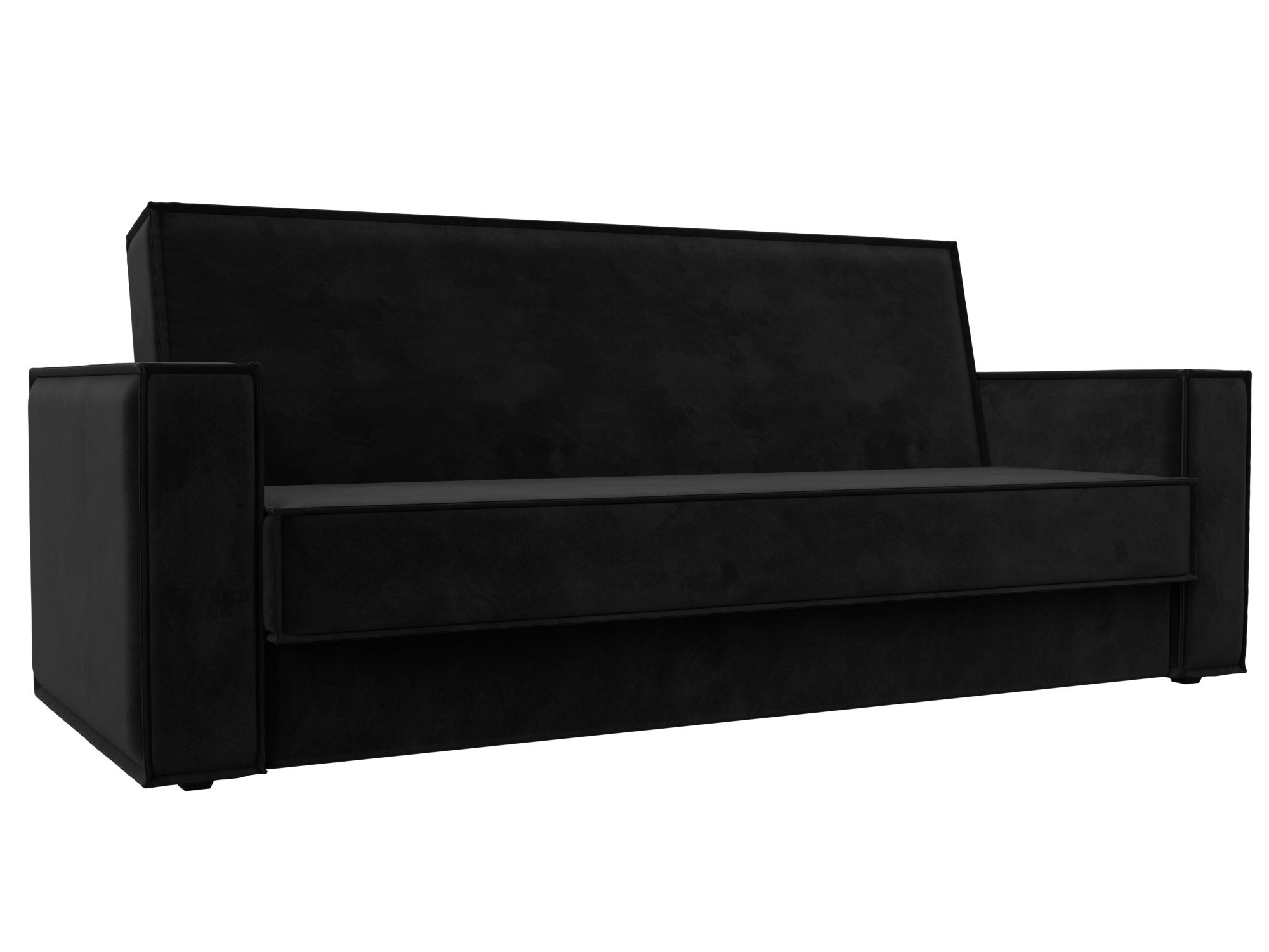 Изображение товара Диван-книжка Куба Лига диванов 214x81x90 см велюр черный