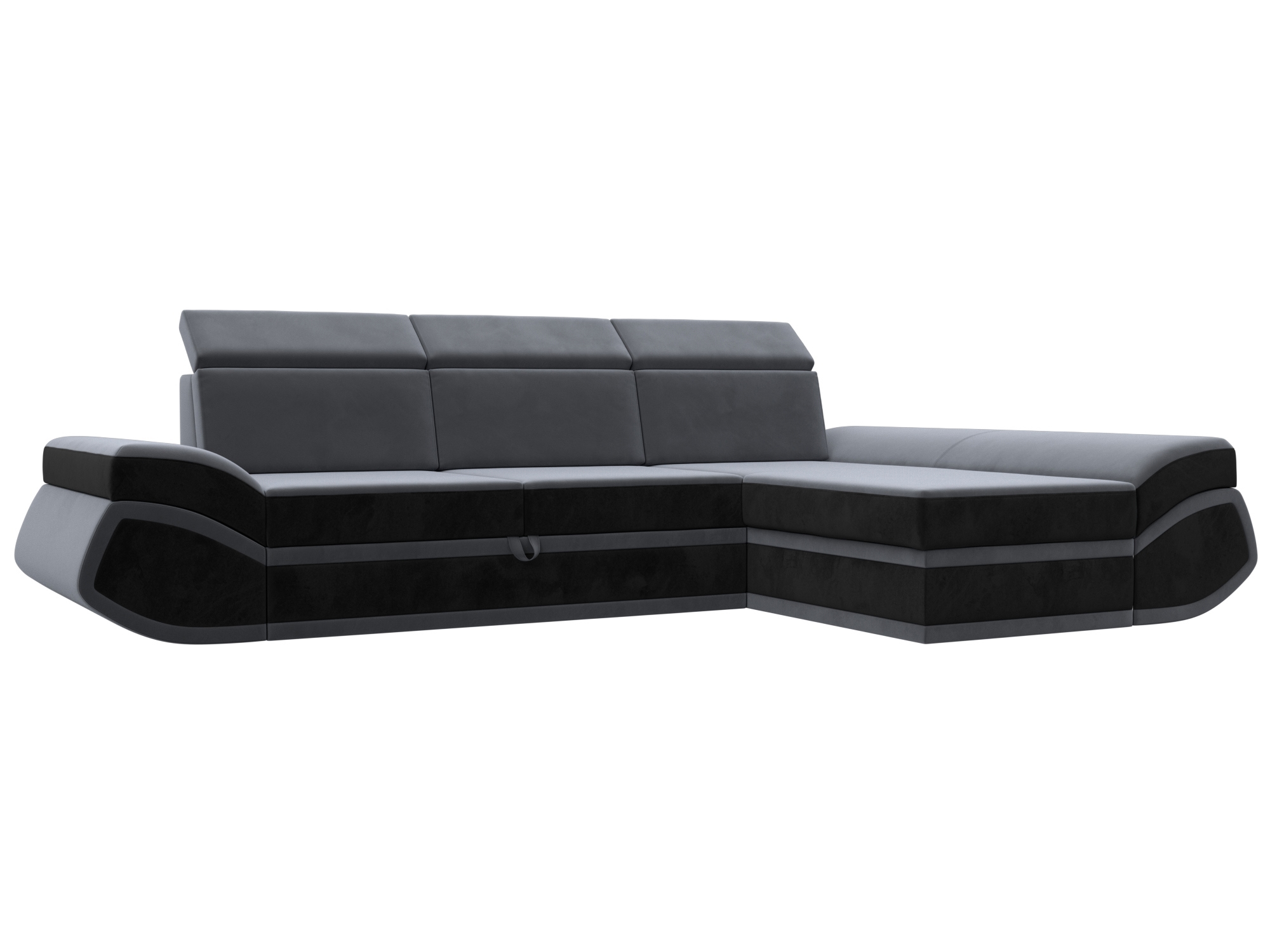 Изображение товара Диван угловой Лига-032 правый угол велюр серый 318x88x192 см Изображение товара Диван угловой Лига-032 правый угол велюр серый 318x88x192 см