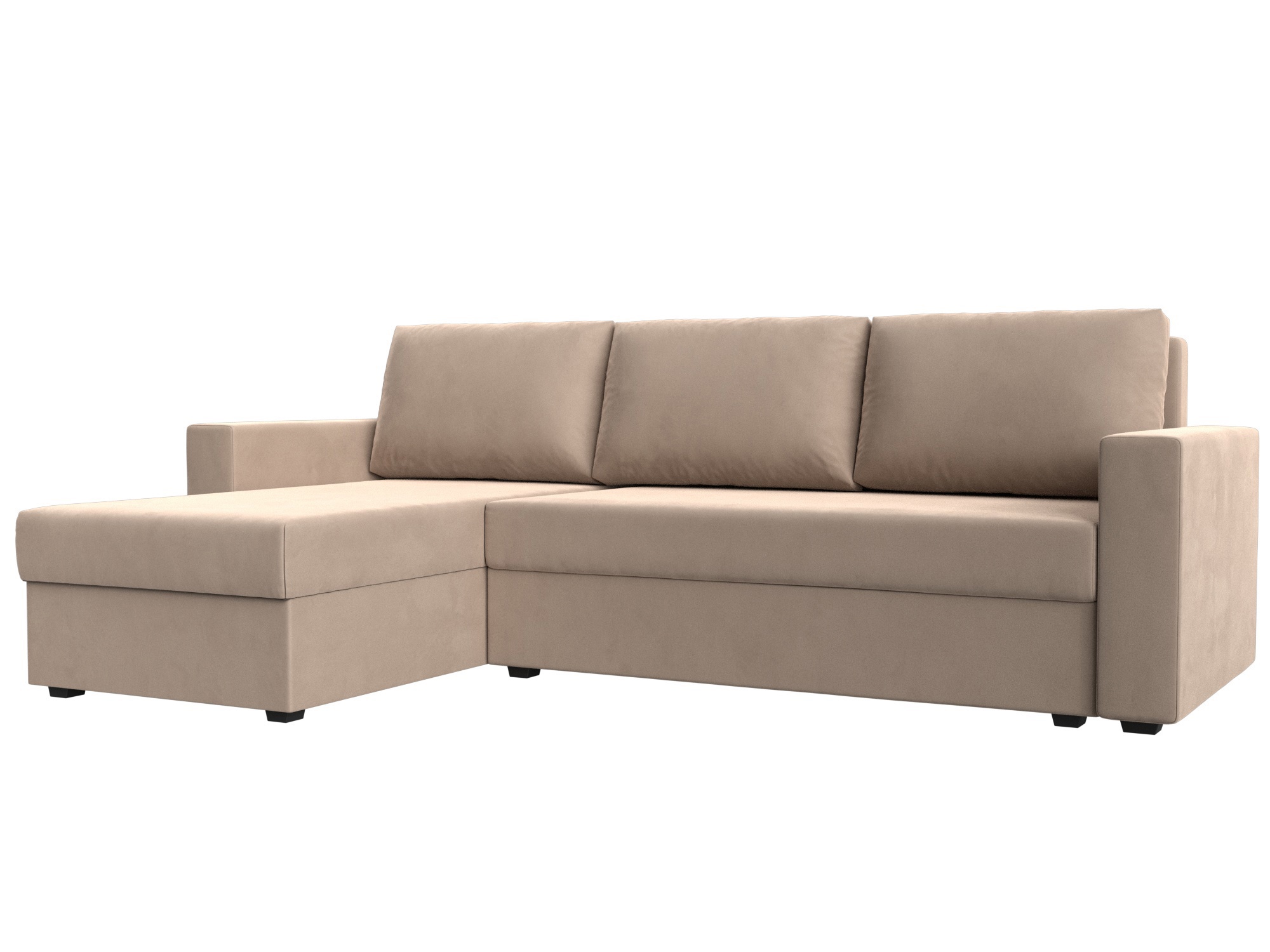 Изображение товара Угловой диван Траумберг Лайт левый угол велюр бежевый с ящиком и механизмом Еврокнижка Изображение товара Угловой диван Траумберг Лайт левый угол велюр бежевый с ящиком и механизмом Еврокнижка