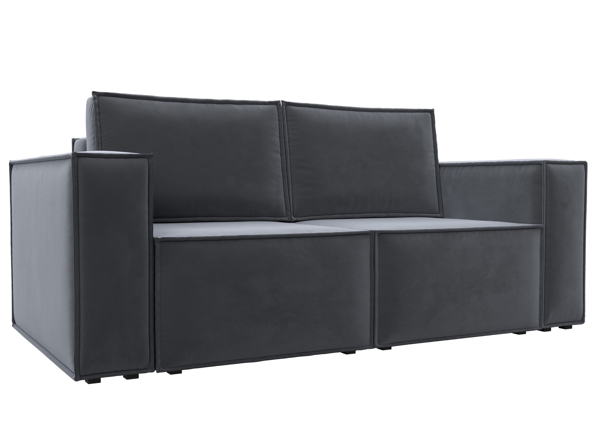 Изображение товара Диван прямой Куба мини, серый, 180x94x108 см, велюр Изображение товара Диван прямой Куба мини, серый, 180x94x108 см, велюр