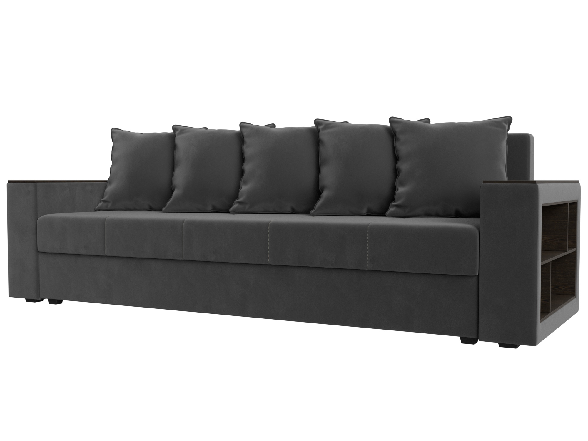 Изображение товара Прямой диван Дубай Лайт с подлокотниками и полочками