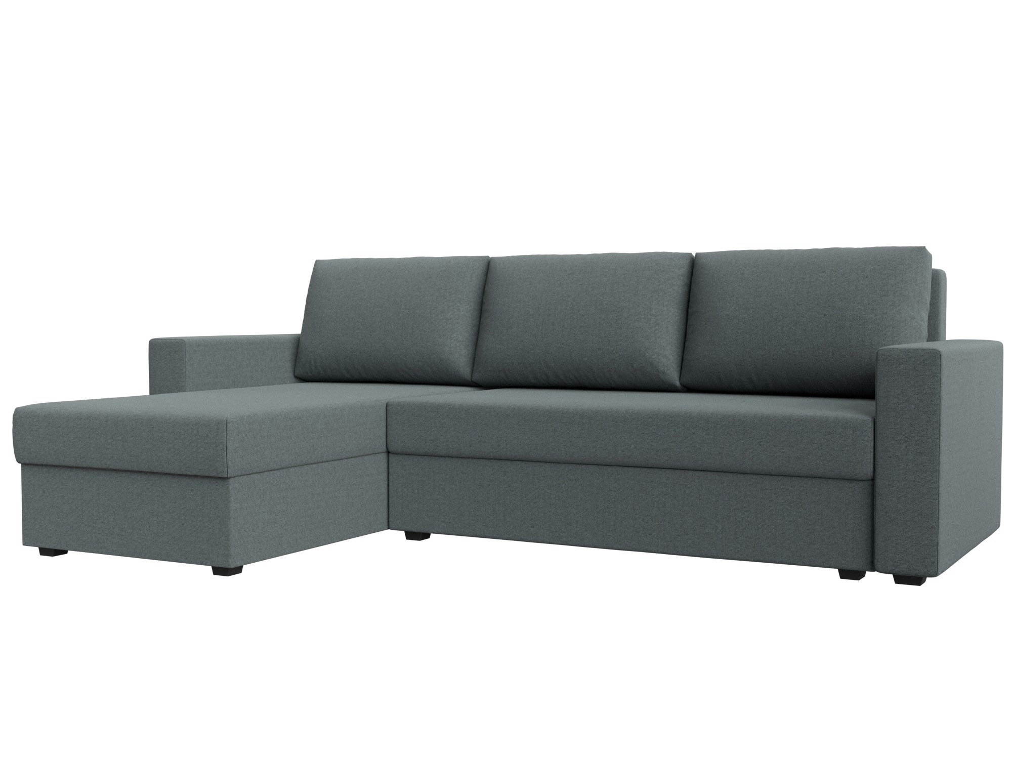 Изображение товара Угловой раскладной диван Траумберг Лайт левый 227x90x141 см серый