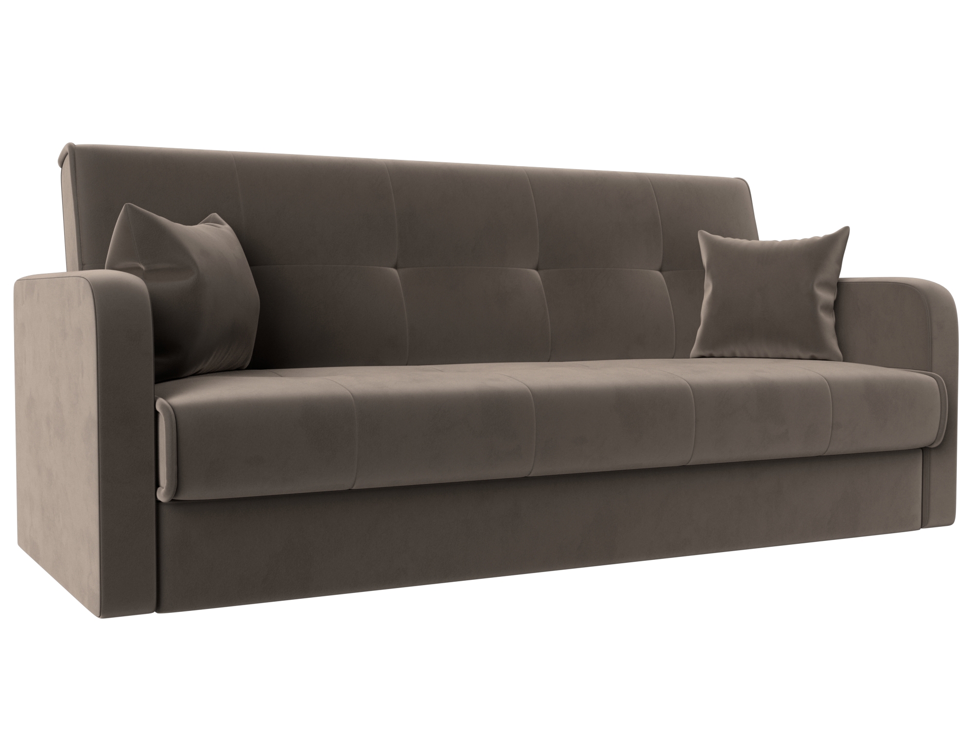 Изображение товара Диван-книжка Надежда Лига диванов 3 места велюр коричневый Россия Изображение товара Диван-книжка Надежда Лига диванов 3 места велюр коричневый Россия