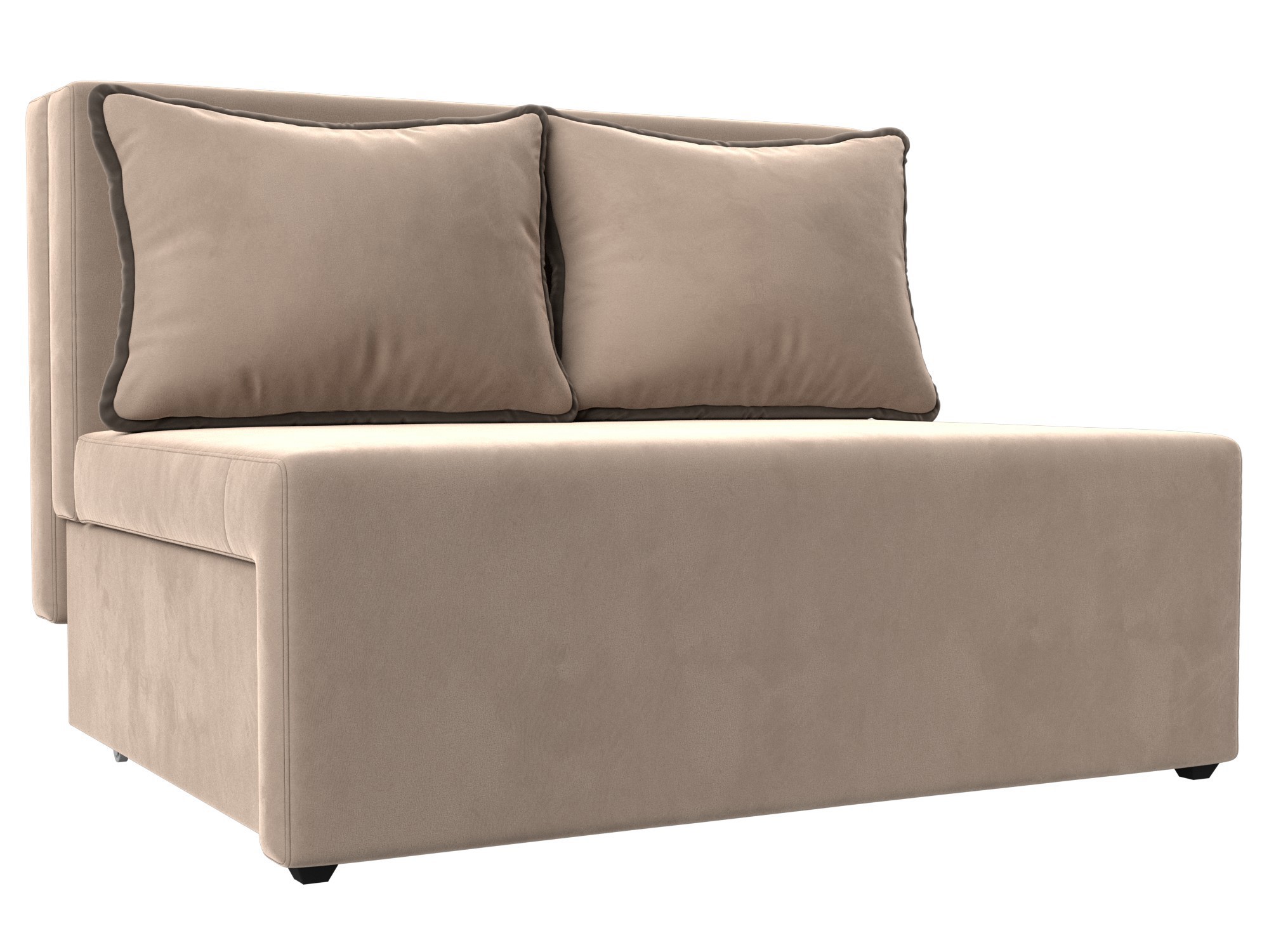 Изображение товара Диван прямой Лагуна Лига диванов велюр бежевый трансформация ящик