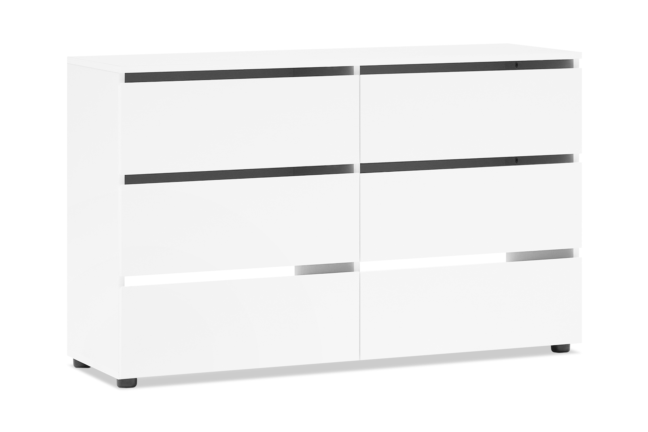 Изображение товара Комод Нонтон Грейс 6 ящиков 120.10x36.80x73.90 см ЛДСП цвет белый