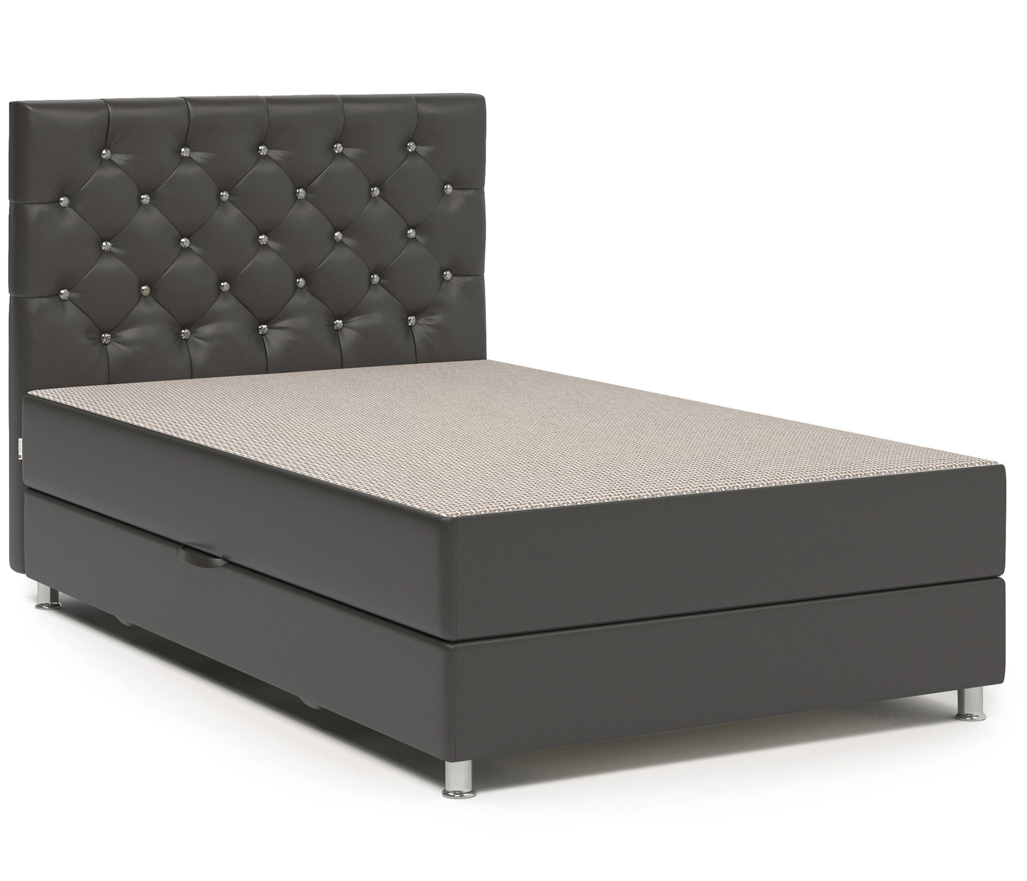 Изображение товара Кровать Шармэль Люкс 160 Корфу беж и экокожа шоколад с механизмом подъема