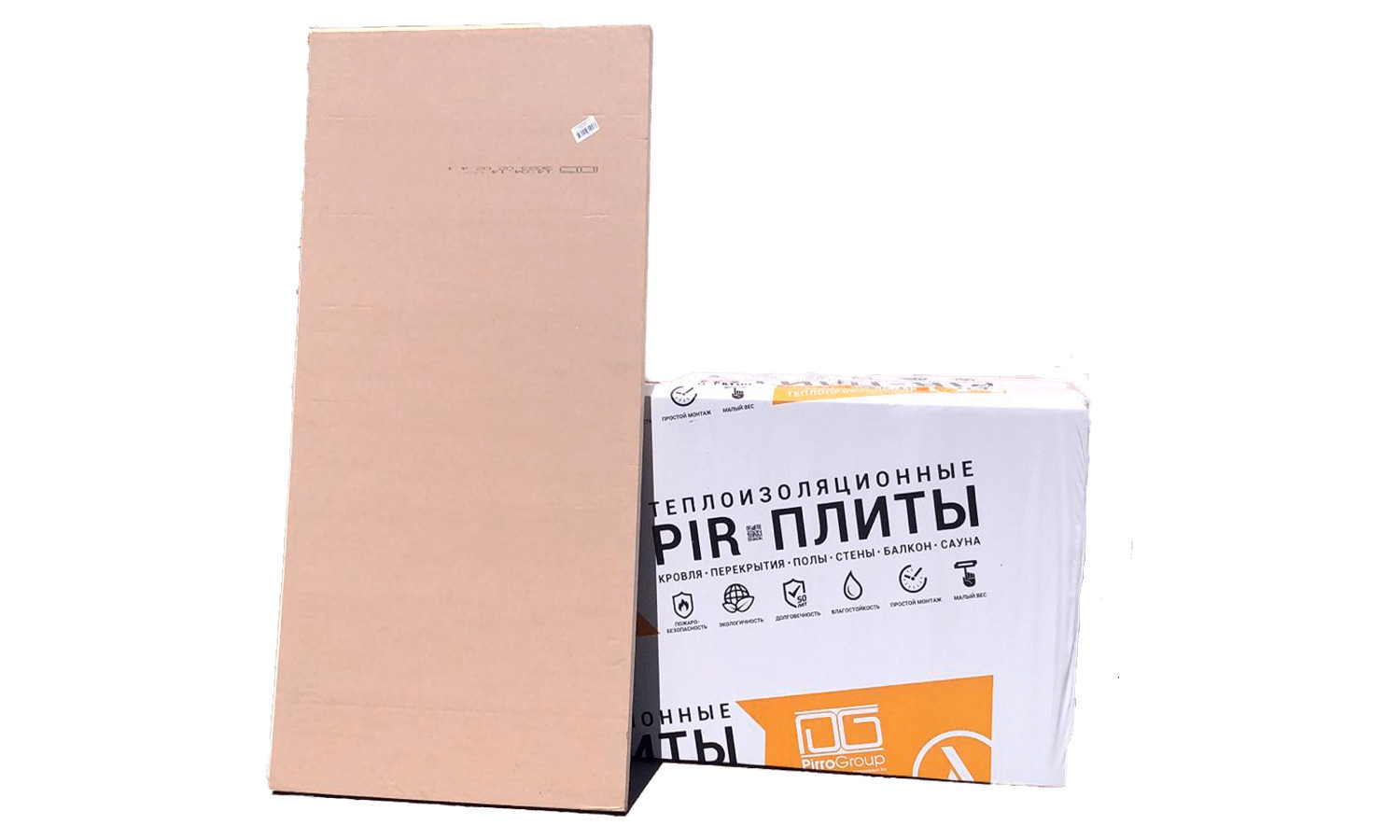 Изображение товара Теплоизоляционная PIR-плита Pirrogroup Крафт Бумага L4 1200x600x50мм 4.32м² 6шт