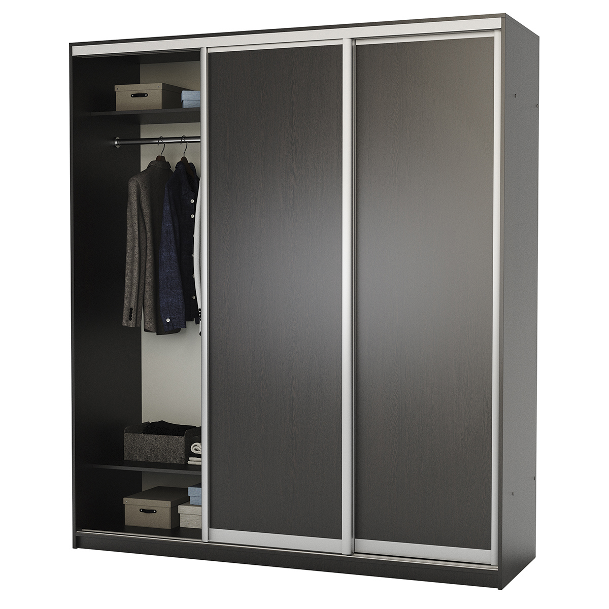 Изображение товара Шкаф-купе 220x200x60 см ГАММА с 3 дверьми ЛДСП венге