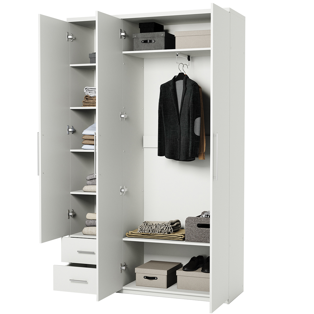 Изображение товара Шкаф распашной ГАММА Мелодия МКЯ-32/1 150х45 белый