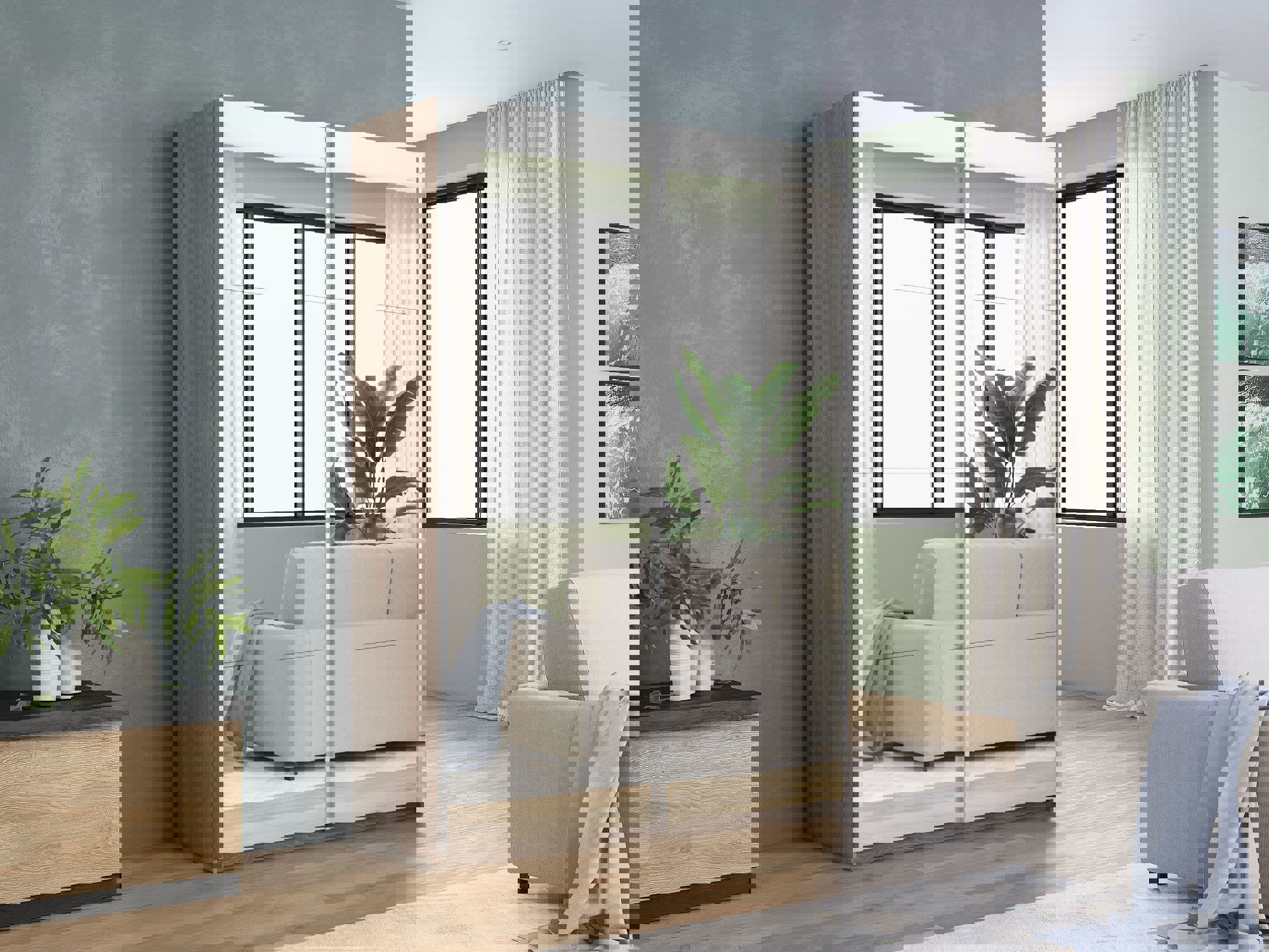 Изображение товара Шкаф-купе 2 дверный серия Прайм с зеркалом из ЛДСП цвет сонома Россия 230x120x57 см