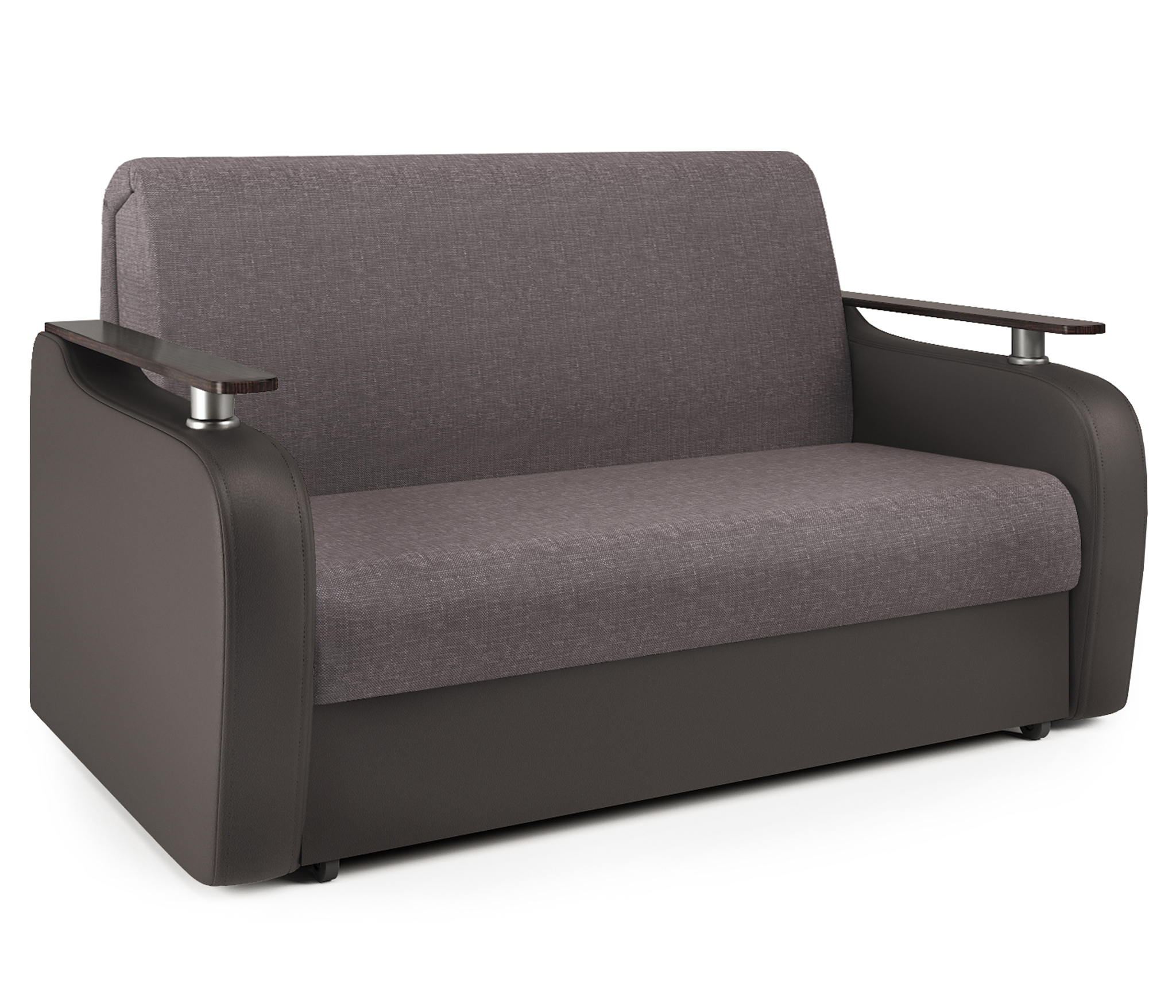 Изображение товара Диван ГАММА Гранд Д 160 Диван раскладной с ящиком, коричневый, 184x110x95 см