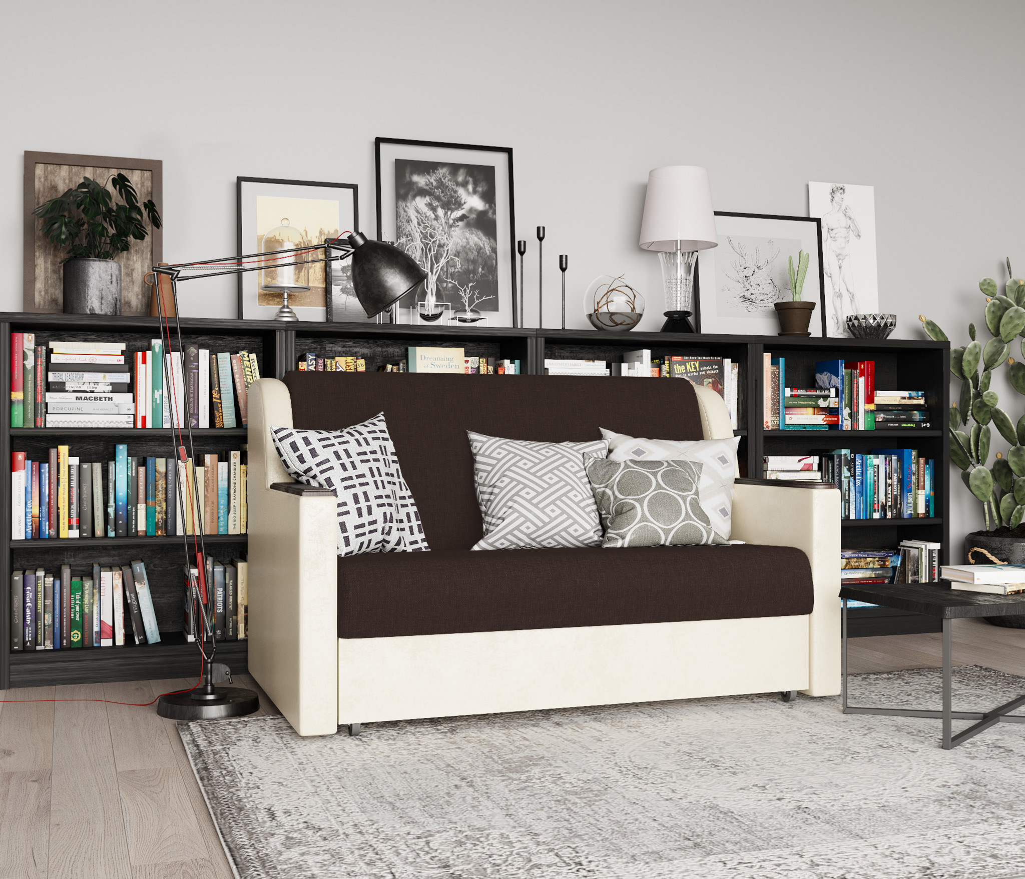 Изображение товара Диван-кровать Аккорд Д 160 рогожка коричневый Изображение товара Диван-кровать Аккорд Д 160 рогожка коричневый