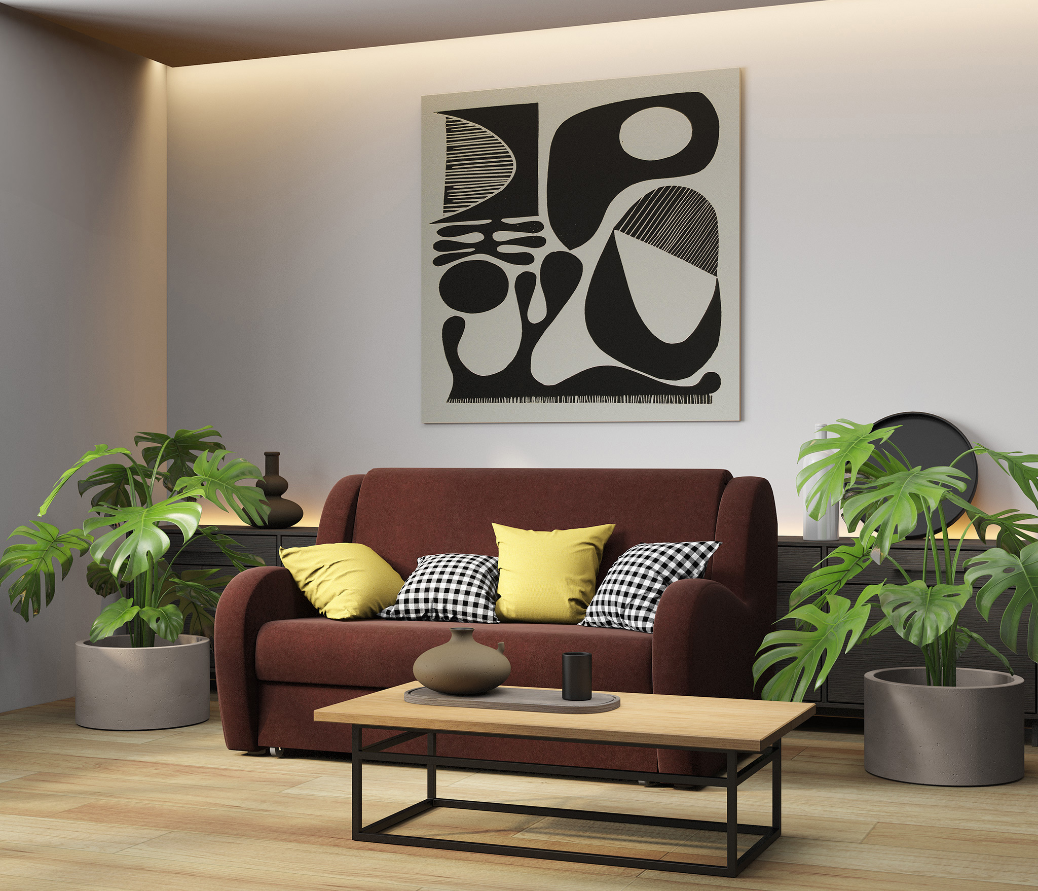 Изображение товара Диван-кровать Барон 160 из велюра 180x110 см вместительный современный стиль