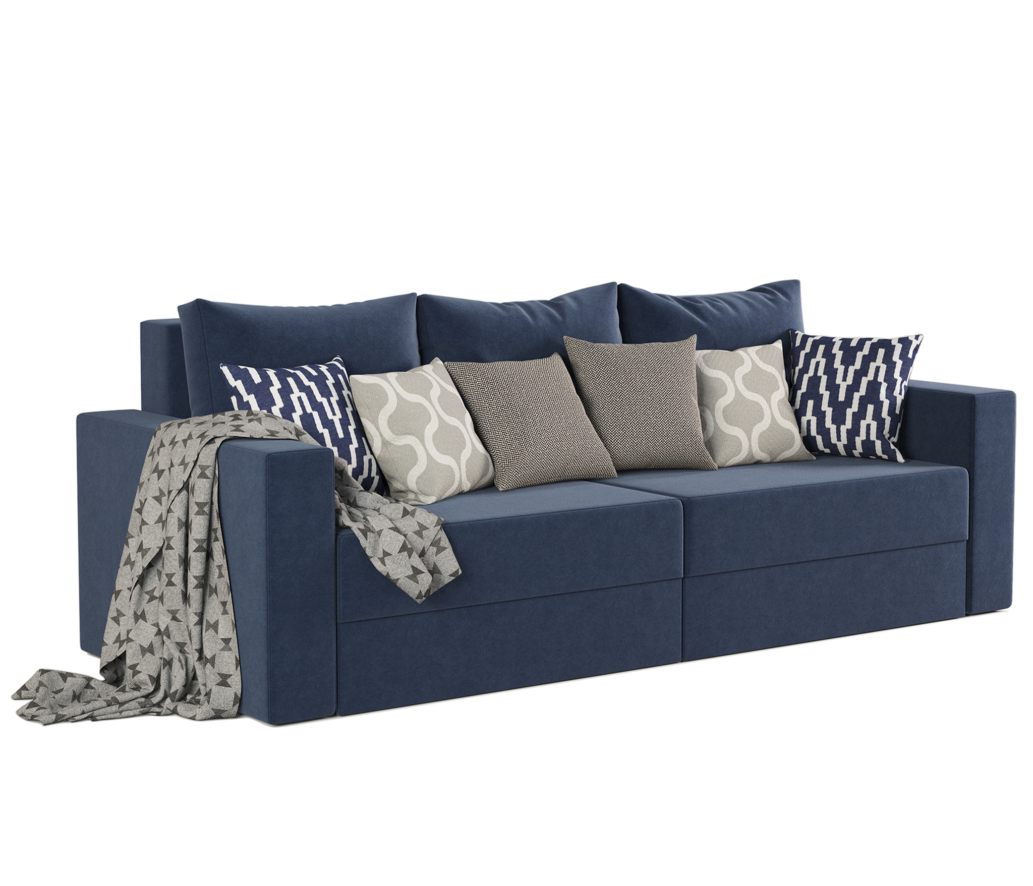 Изображение товара Диван Мэдисон прямой 235x98x86 см с ящиками и механизмом Еврокнижка