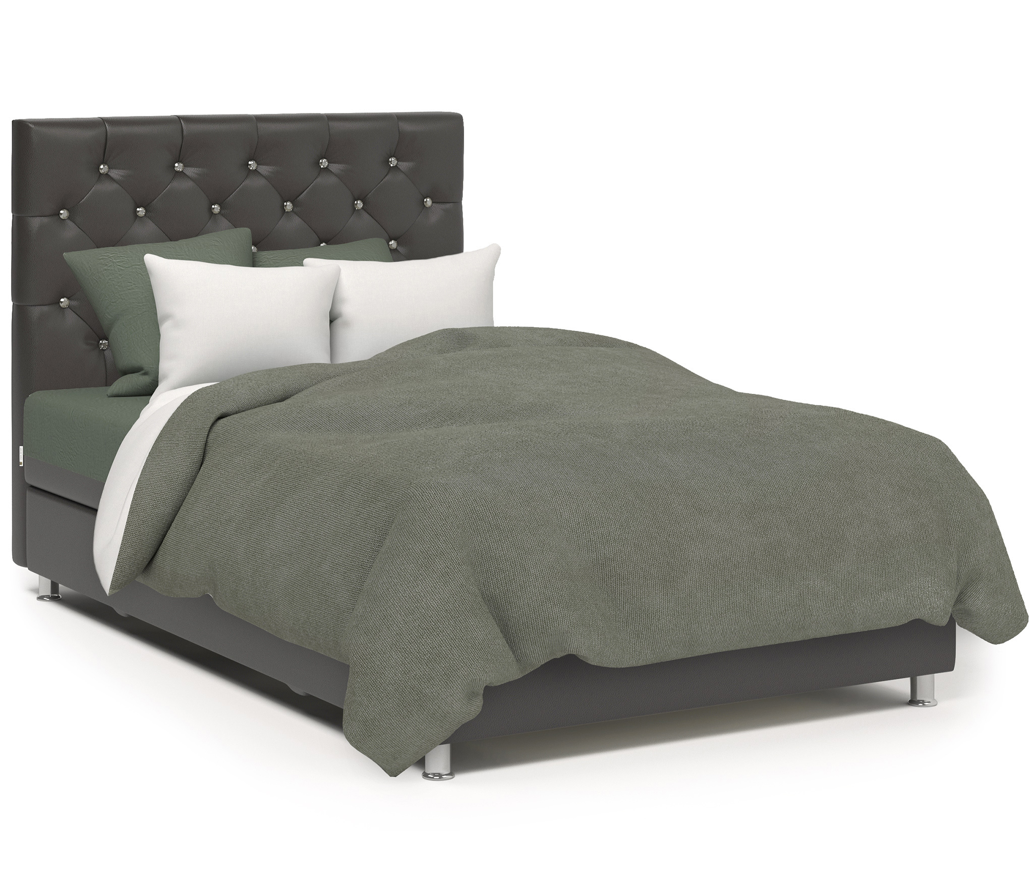 Изображение товара Кровать Шармэль Люкс 160x198см из массива дерева с ящиком и пружинным матрасом Изображение товара Кровать Шармэль Люкс 160x198см из массива дерева с ящиком и пружинным матрасом