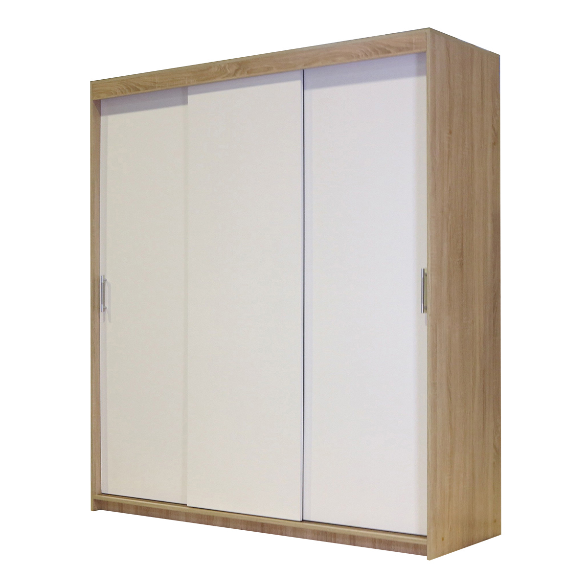 Изображение товара Шкаф-купе 200x180x60 см 6 полок ЛДСП цвет белый/дуб сонома