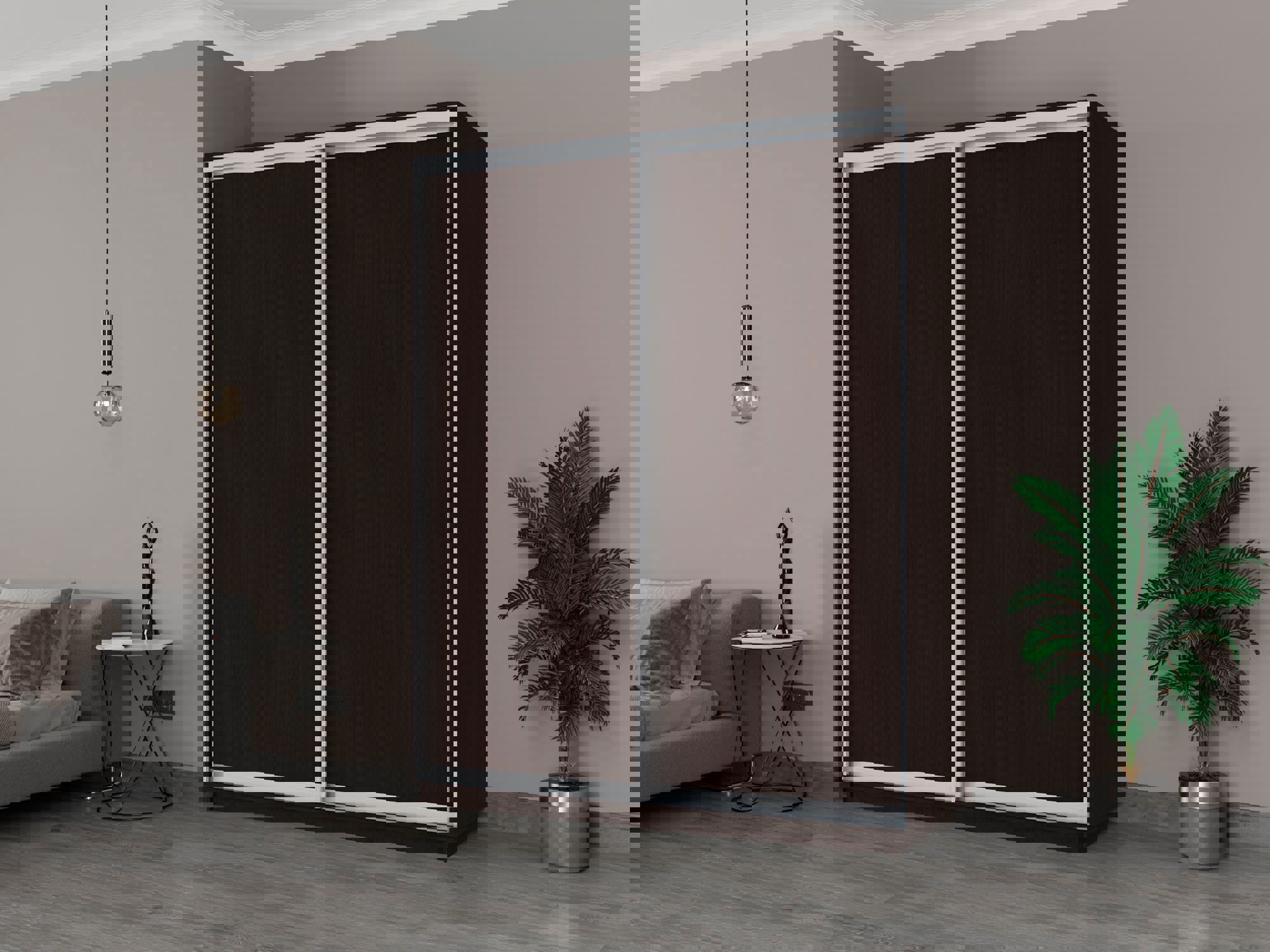 Изображение товара Шкаф-купе 2 дверный 240x180x60 см венге Мебельная Компания Е1